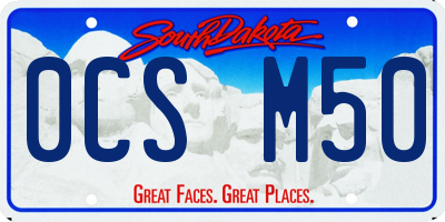 SD license plate 0CSM50