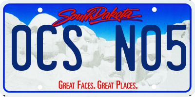 SD license plate 0CSN05
