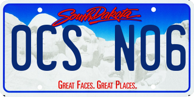 SD license plate 0CSN06