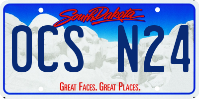 SD license plate 0CSN24