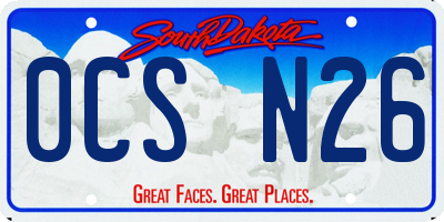 SD license plate 0CSN26
