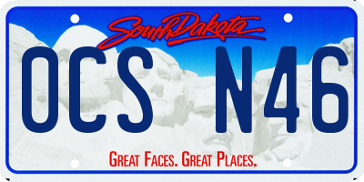 SD license plate 0CSN46