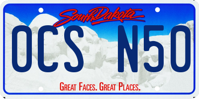 SD license plate 0CSN50
