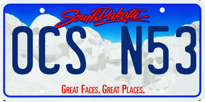 SD license plate 0CSN53