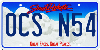 SD license plate 0CSN54