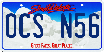 SD license plate 0CSN56