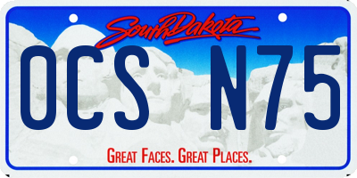 SD license plate 0CSN75