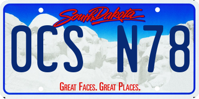 SD license plate 0CSN78