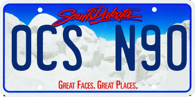 SD license plate 0CSN90