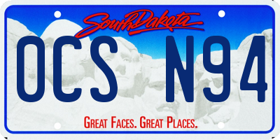 SD license plate 0CSN94