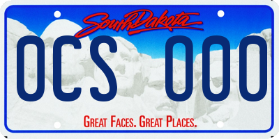 SD license plate 0CSO00