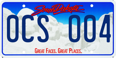 SD license plate 0CSO04