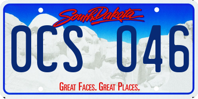 SD license plate 0CSO46