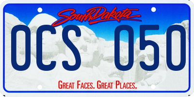 SD license plate 0CSO50