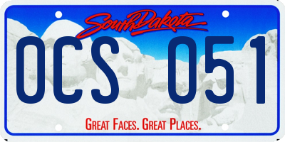 SD license plate 0CSO51