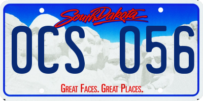 SD license plate 0CSO56
