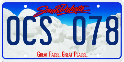 SD license plate 0CSO78