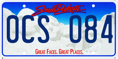 SD license plate 0CSO84
