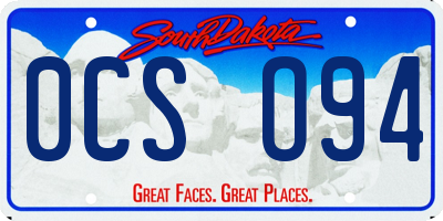 SD license plate 0CSO94