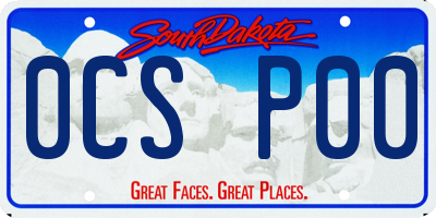 SD license plate 0CSP00