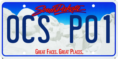 SD license plate 0CSP01