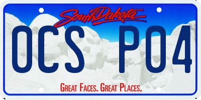 SD license plate 0CSP04