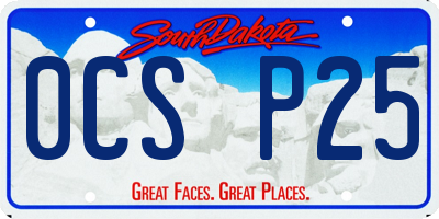 SD license plate 0CSP25