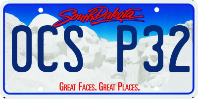 SD license plate 0CSP32