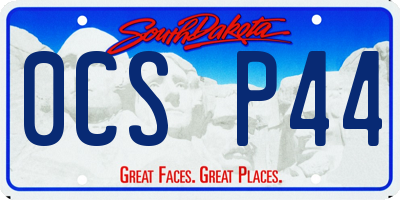 SD license plate 0CSP44
