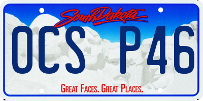 SD license plate 0CSP46