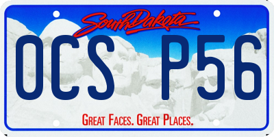SD license plate 0CSP56