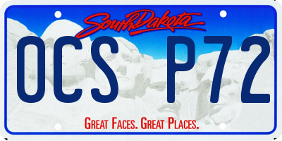 SD license plate 0CSP72