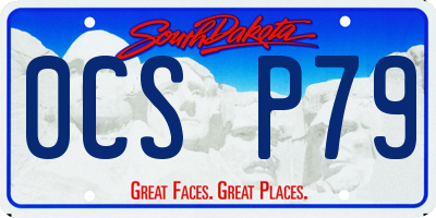 SD license plate 0CSP79
