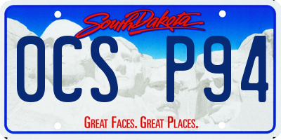 SD license plate 0CSP94