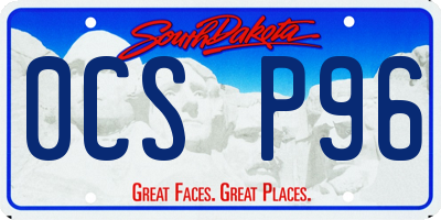 SD license plate 0CSP96