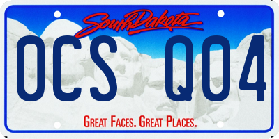 SD license plate 0CSQ04
