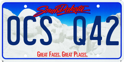SD license plate 0CSQ42