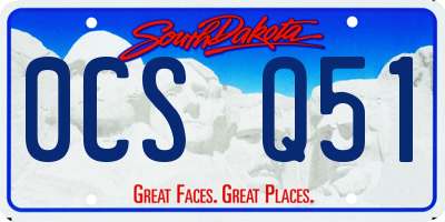 SD license plate 0CSQ51