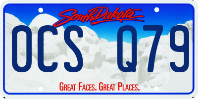 SD license plate 0CSQ79