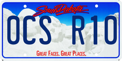 SD license plate 0CSR10