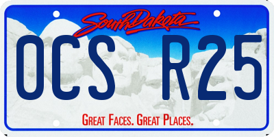 SD license plate 0CSR25