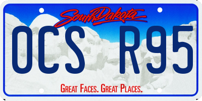 SD license plate 0CSR95