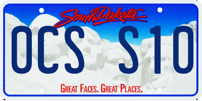 SD license plate 0CSS10