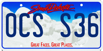 SD license plate 0CSS36
