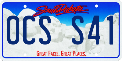 SD license plate 0CSS41