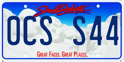 SD license plate 0CSS44