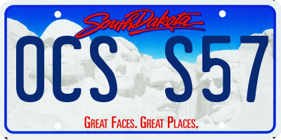 SD license plate 0CSS57
