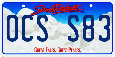 SD license plate 0CSS83