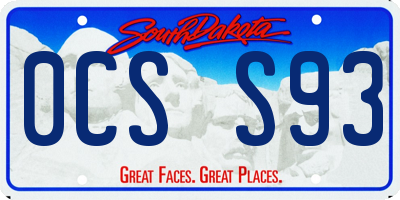 SD license plate 0CSS93