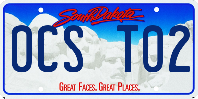 SD license plate 0CST02
